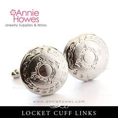 Locket Cuff Links - Silver