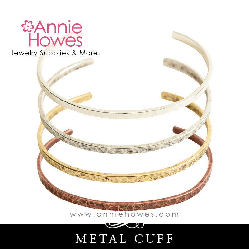 Cuff Bracelet in Hammered Metal. Nunn Design.