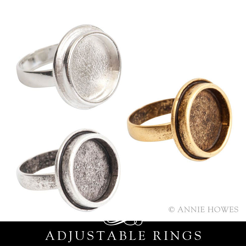 Adjustable Ring, Traditional Large Circle 20mm. Nunn Design.