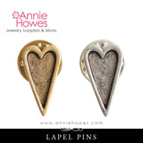 Lapel Pin - Mini Heart. Nunn Design.