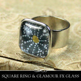 Square Ring with Wide Adjustable Band. 16mm - Nunn Design