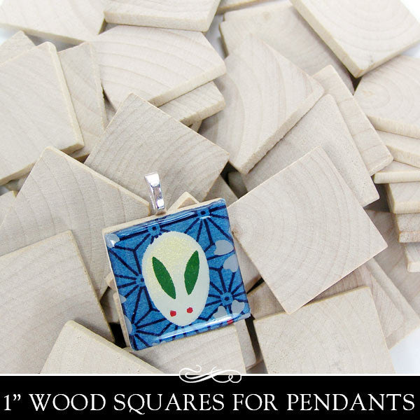 Wooden Square Cut Out (flat) - 1 Inch x 1/8 Inch