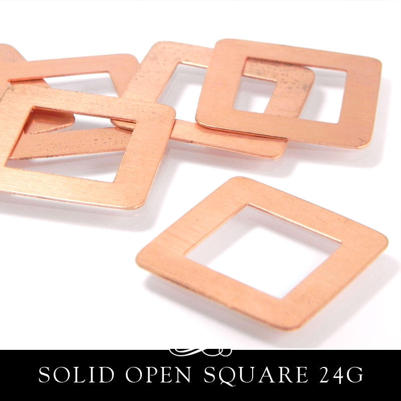 Copper Metal Stamping Blank 24G Square Washer