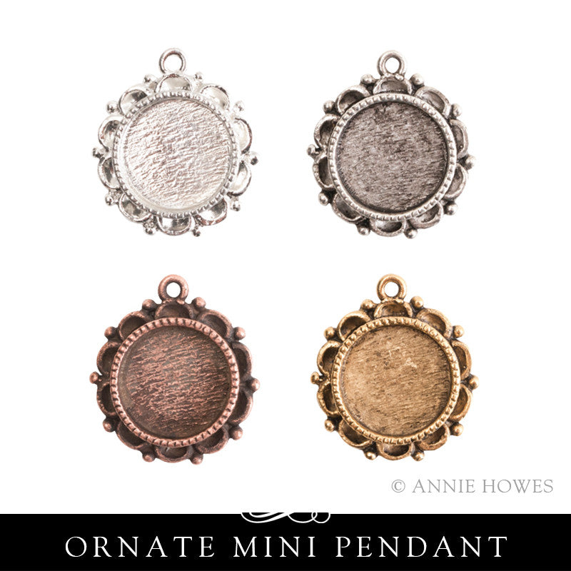 Ornate Mini Circle Pendant Tray Single Loop - Nunn Design