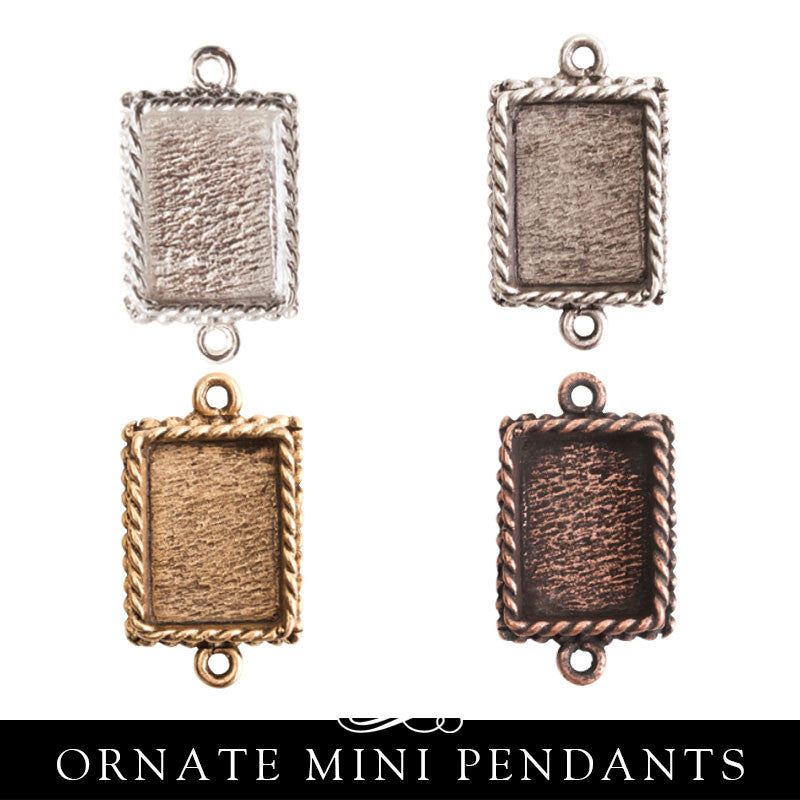 Ornate Mini Rectangle Pendant Tray - 2 Loop - OMPR Nunn