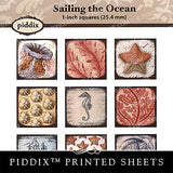 Piddix  - 1 Inch Collage Sheets - Sailing the Ocean - Square