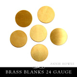 Brass Metal Stamping Blank 24g 3/4 inch Circle