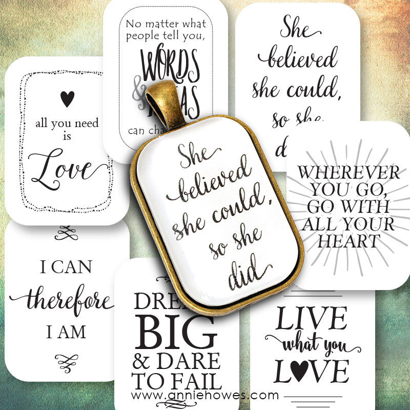 Instant Download of Favorite Quotes 20x30 Rectangle Pendant Digital Do ...