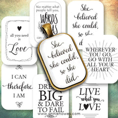 Instant Download of Favorite Quotes 20x30 Rectangle Pendant Digital Download Sheet.