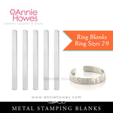 Skinny Ring Blanks for Metal Stamping. Soft-Strike Aluminum. Sizes 4-6 and 7-9
