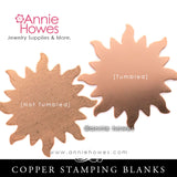 Copper Metal Stamping Blank 24G Sunburst