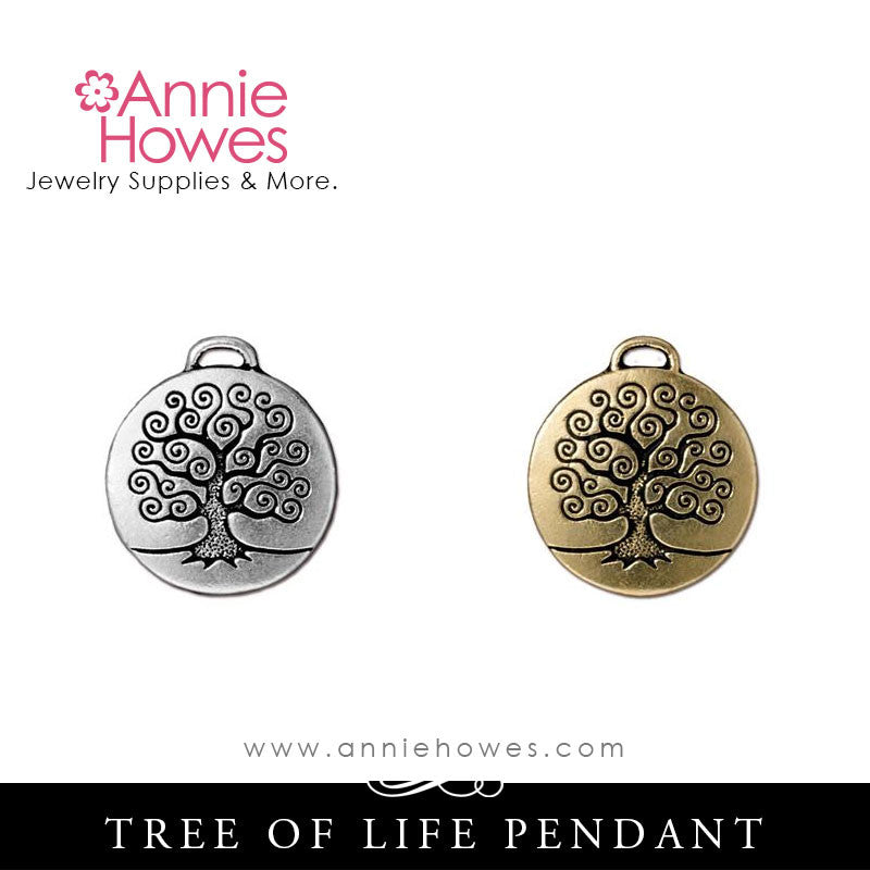 Tree of Life Charm or Pendant. TierraCast.