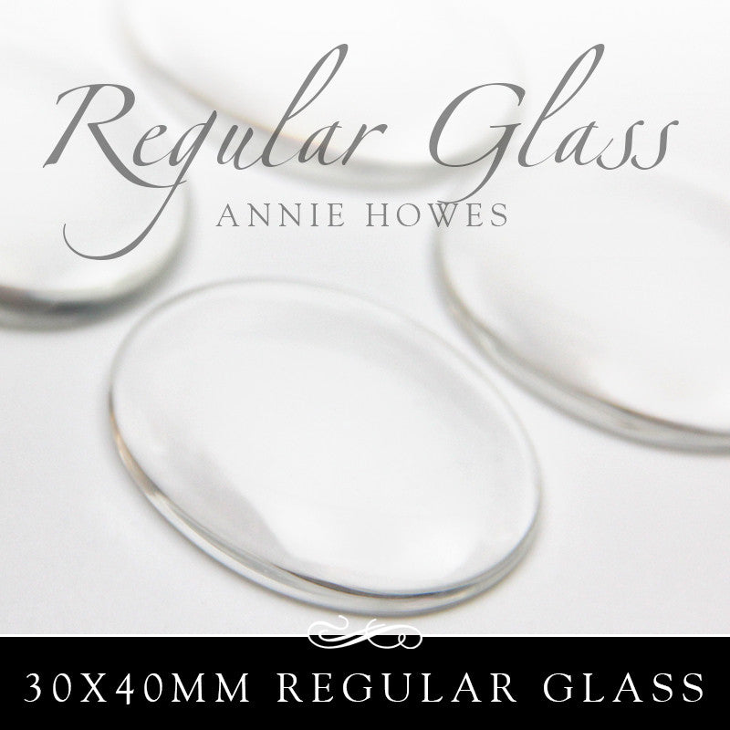 Regular Large Oval Glass Shapes 30x40mm - 25 Pk UB Glass
