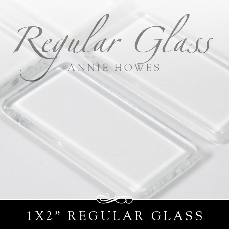 Regular Rectangle Glass Shapes 1x2 Inch - 25 Pk of Glass