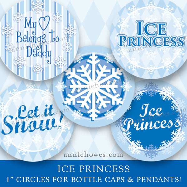 Winter Wonderland. 1" Circle Digital Download Sheet for Pendants and Bottle Caps.