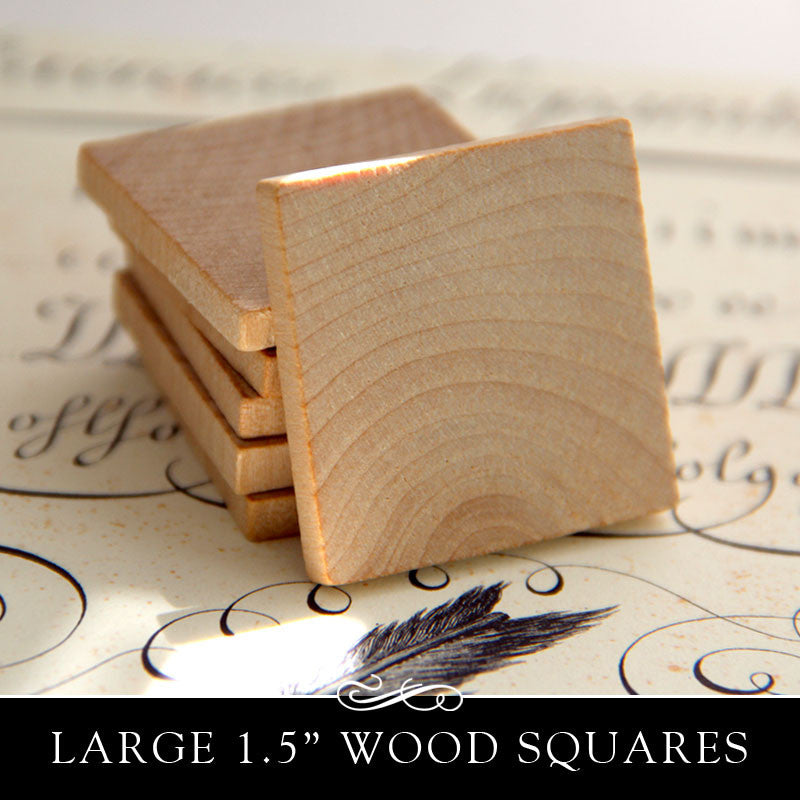 Wooden Square Cut Out (flat) - 1-1/2 Inch x 3/16 Inch