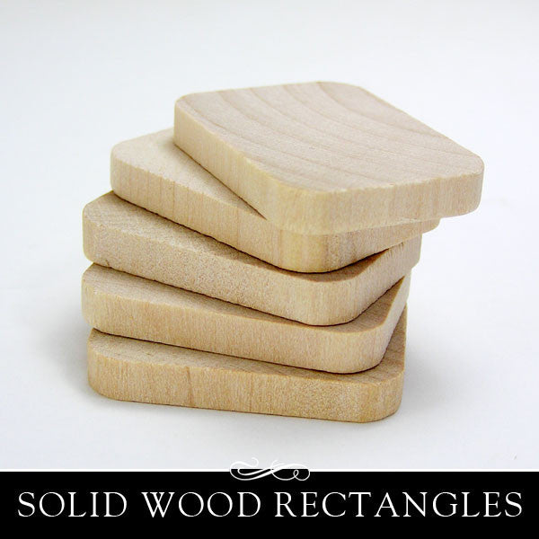 Wood Rectangle Cut Out - 1-3/8 Inch x 3/16 Inch