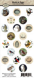 Piddix  - 1 Inch Collage Sheets - Birds & Eggs - Circle